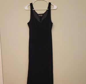 Summer Nites VTG Black Velvet Maxi Gown Women's Size 12 Vampy Gothic Y2K Party